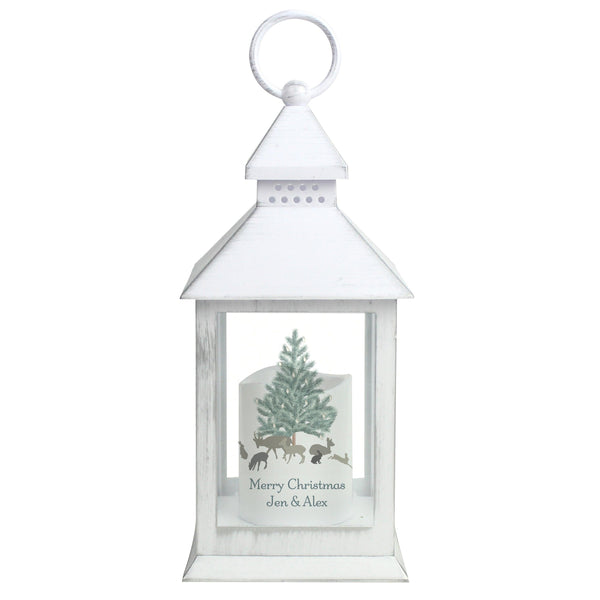 Personalised A Winter's Night White Lantern - Shop Personalised Gifts