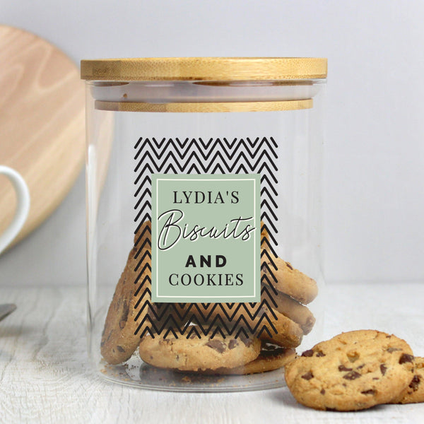 Personalised Free Text Glass Jar with Bamboo Lid - Shop Personalised Gifts