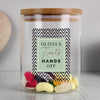 Personalised Free Text Glass Jar with Bamboo Lid - Shop Personalised Gifts