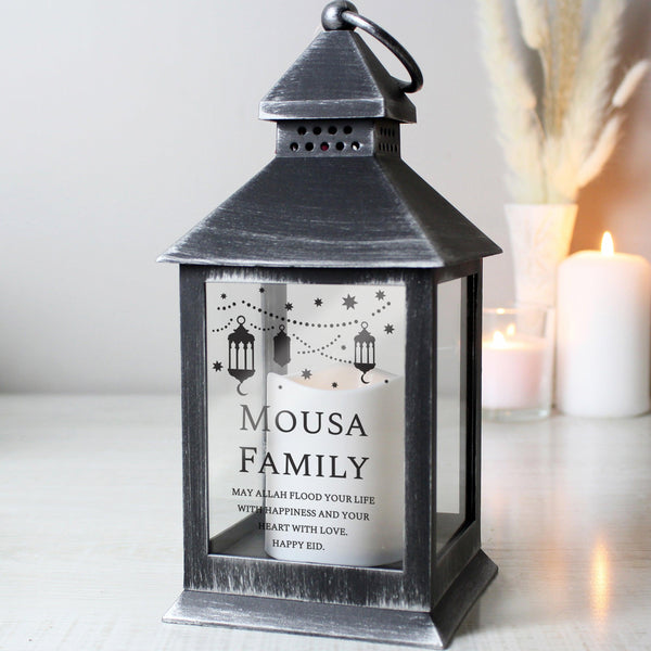 Personalised Eid Black Lantern - Shop Personalised Gifts