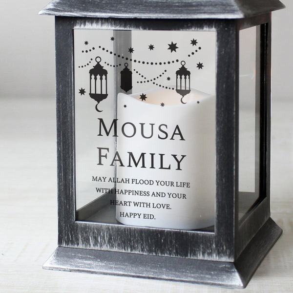 Personalised Eid Black Lantern - Shop Personalised Gifts