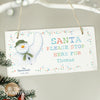Personalised The Snowman Let it Snow Santa Stop Here Wooden Hanging Sign