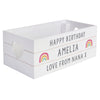 Personalised Rainbow White Wooden Crate - Shop Personalised Gifts