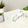 Personalised Name Only Botanical White Wooden Crate - Shop Personalised Gifts
