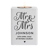 Personalised Mr & Mrs White Wooden Tea light Candle Holder - Shop Personalised Gifts