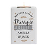 Personalised Merry & Bright White Wooden Tea light Holder - Shop Personalised Gifts