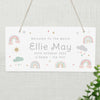 Personalised Rainbow Wooden Sign Hanging Decoration