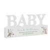 Personalised Woodland Wooden Baby Ornament