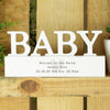 Personalised Free Text Heart Wooden Baby Ornament