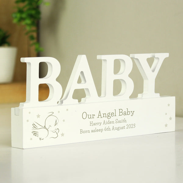 Personalised Memorial Wooden Baby Ornament