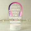 Personalised Pink Gaming LED Colour Changing Night Light - Shop Personalised Gifts