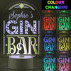 Personalised Gin Bar LED Colour Changing Night Light - Shop Personalised Gifts