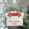 Personalised Driving Home For Christmas Acrylic Snow Globe Decoration