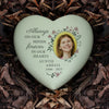Personalised Floral Photo Upload Memorial Resin Heart