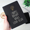 Personalised Light Bulb Black Hardback A5 Notebook - Shop Personalised Gifts