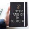Personalised Light Bulb Black Hardback A5 Notebook - Shop Personalised Gifts