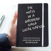 Personalised Free Text Black Hardback A5 Notebook - Shop Personalised Gifts