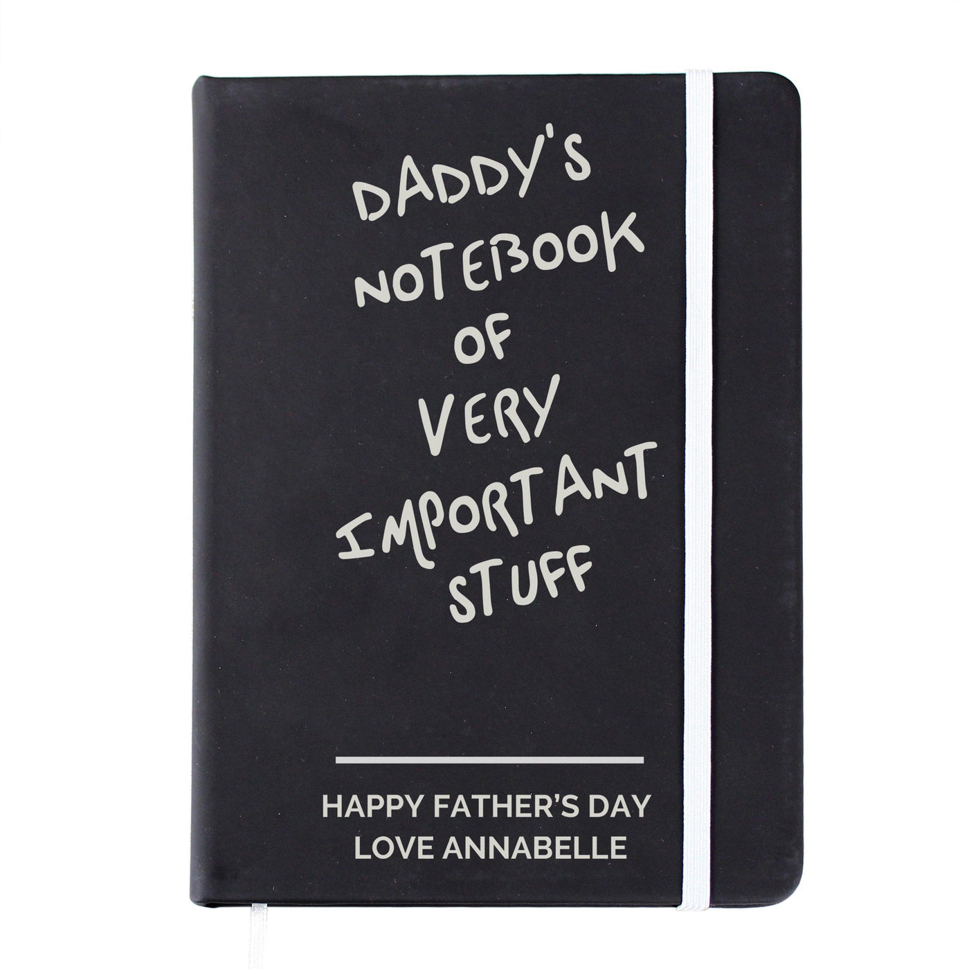 Personalised Free Text Black Hardback A5 Notebook - Shop Personalised Gifts