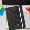 Personalised Celestial Black Hardback A5 Notebook - Shop Personalised Gifts