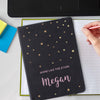 Personalised Starry Black Hardback A5 Notebook - Shop Personalised Gifts