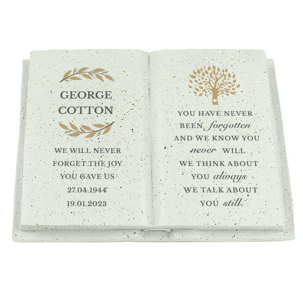 Personalised Family Tree Memorial Resin Book