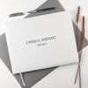 Engraved White Leather Memoriam Book - Shop Personalised Gifts