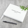 Engraved White Leather Memoriam Book - Shop Personalised Gifts