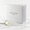 Engraved White Leather Memoriam Book - Shop Personalised Gifts