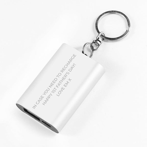 Personalised Emergency Miniature 1000 mAh Power Bank Key Ring - Shop Personalised Gifts