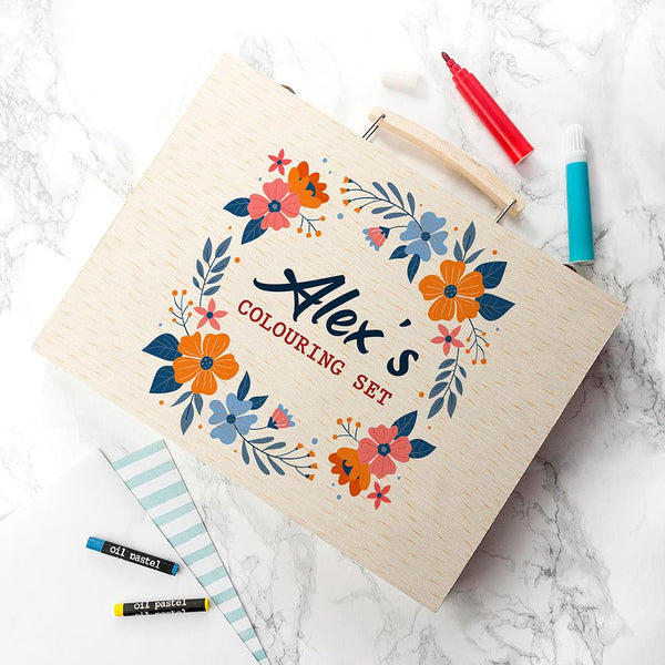 Personalised Flower Garden Colouring Set - Shop Personalised Gifts