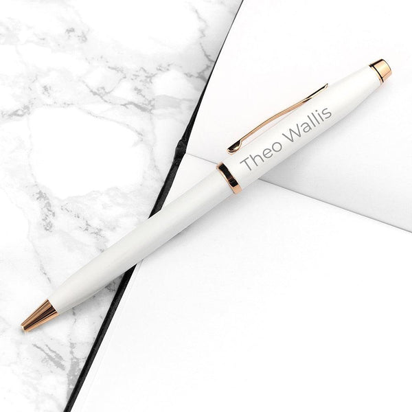 Personalised Cross Century II Pen In White - Shop Personalised Gifts