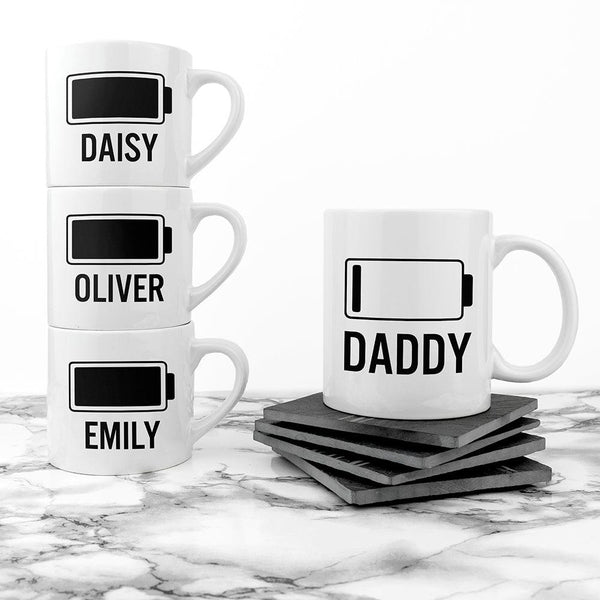 Personalised Daddy & Me Low Battery Ceramic Mug - Shop Personalised Gifts