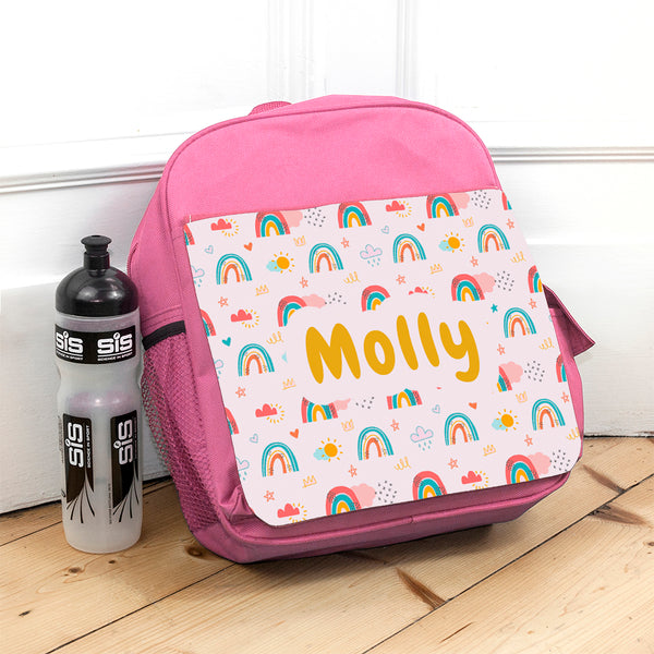 Personalised Pink School Backpack Choice of Designs