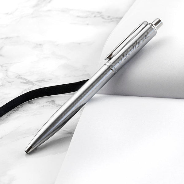 Personalised Sheaffer Brushed Chrome Pen - Shop Personalised Gifts