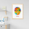 Personalised Watercolour Lion Wild Side Musical Print Wall Art - Shop Personalised Gifts