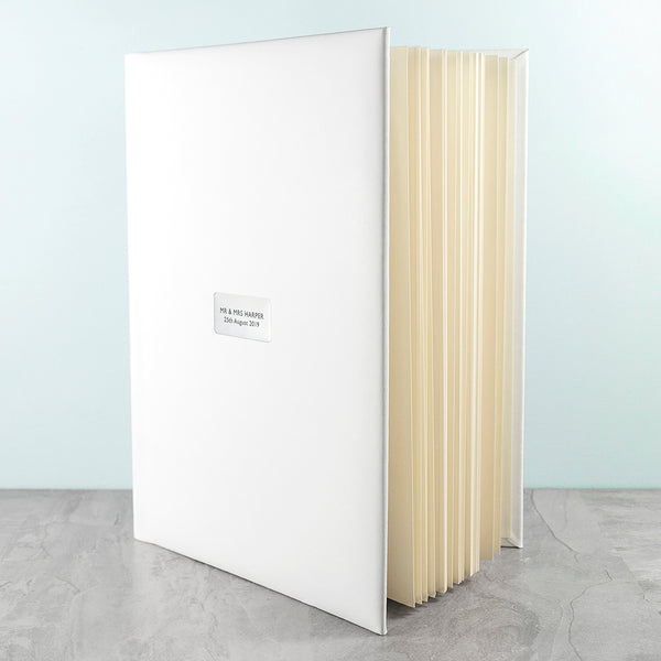 Personalised White Italian Leather Photo Album