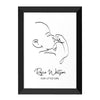Personalised Line Art Relaxed Baby Print Wall Art - Shop Personalised Gifts