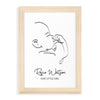 Personalised Line Art Relaxed Baby Print Wall Art - Shop Personalised Gifts