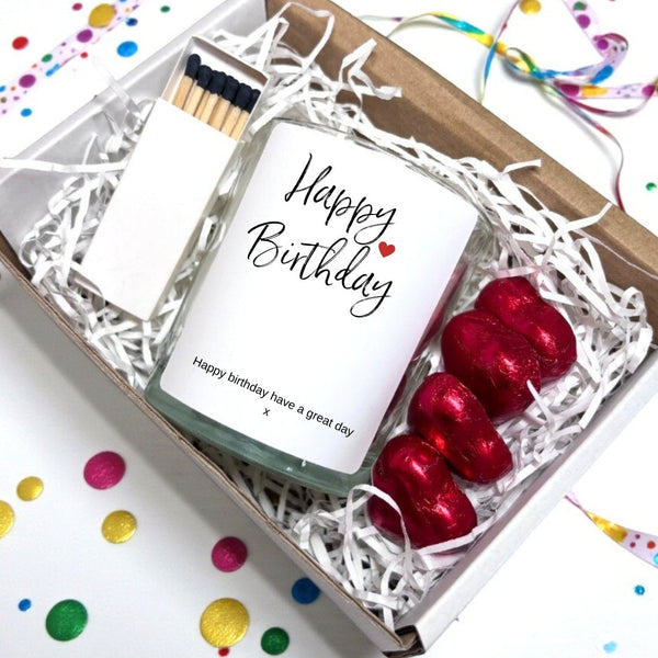 Personalised Happy Birthday Wax Candle Gift Set