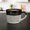 Personalised Black Dipped Dash Ceramic Mug