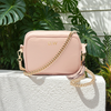 Personalised Elie Beaumont Cross Body Pink Leather Bag with Choice of Strap