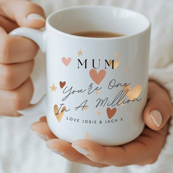Personalised Mum You're One in A Million Ceramic Mug