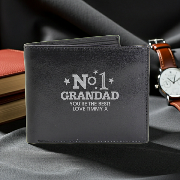 Personalised No.1 Leather Wallet