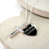 Personalised Sterling Silver Cross Charm Necklace