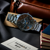 Men's Architect Stainless Steel Apollo Black - Modern Font Engraving