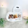Personalised Couples Multi Photo White Heart Armament