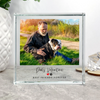Personalised Pet Heart & Paw Photo Upload Crystal Token