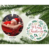 Personalised Merry Christmas Acrylic Photo Upload Hanging Decoration