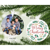 Personalised Merry Christmas Acrylic Photo Upload Hanging Decoration