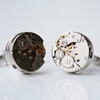 Personalised Stainless Steel Engraved Gear Movement Cufflinks